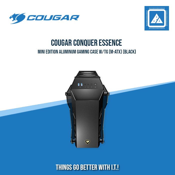 COUGAR CONQUER MINI EDITION ALUMINUM GAMING CASE W/TG (M-ATX) (BLACK) COUGAR CONQUER MINI EDITION ALUMINUM GAMING CASE W/TG (M-ATX) (BLACK)